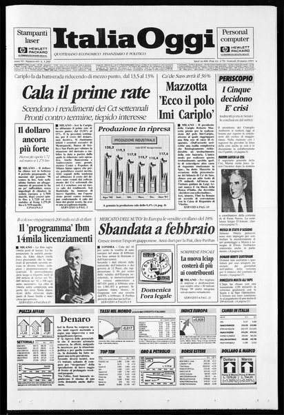 Italia oggi : quotidiano di economia finanza e politica